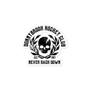 Skull and Lightning Bubble-free stickers - Donnybrook Hockey Club